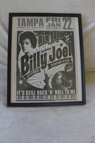 Rare Billy Joel Concert Poster January 22, 2016 Tampa, Florida Amalie Arena - Bild 10 von 15
