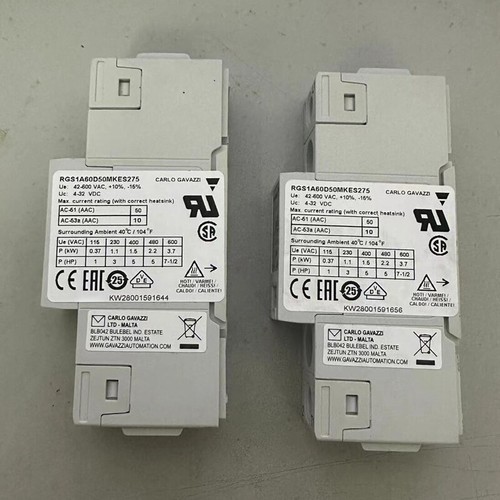 New In Box CARLO GAVAZZI RGS1A60D50MKES275 Solid State Relay New In Box CARLO GAVAZZI RGS1A60D50MKES275 Solid State Relay