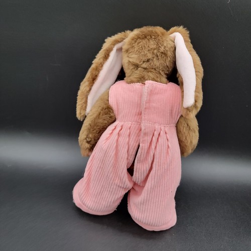 Ty Attic Treasures 8" Rose Bunny Rabbit Corduroy Overalls 1993 Tag Protector - Picture 2 of 5