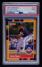 1988 DONRUSS NOLAN RYAN #232 BASEBALL'S BEST  PSA 9  **  MINT  **  NEW GRADE  **