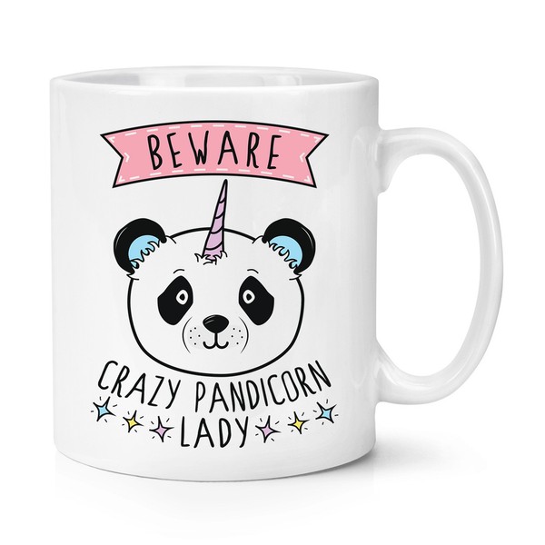 Beware VerrüCkte Pandicorn Damen 284Ml Becher Tasse - Panda Einhorn Lustig Tiere-image