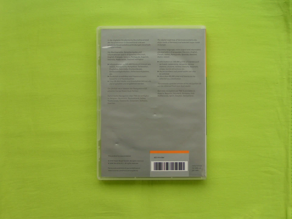 CD NAVIGATION SOFTWARE DEUTSCHLAND + EU 2006 AUDI BNS 5.0 A3 A4 TT 8E0 919 884 - Bild 2 von 3