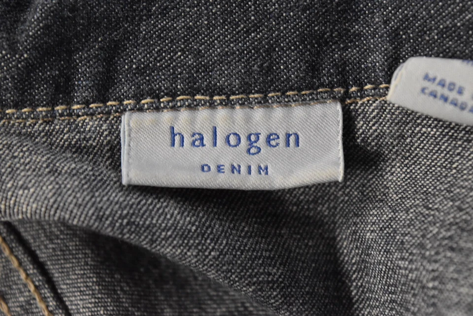 Chaqueta halógena para mujer talla M azul lavado medio manga larga algodón abrigo vaquero  Foto 4 de 4