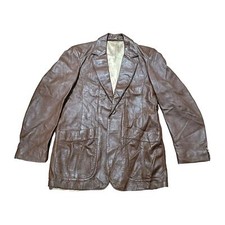 Scully Leather Western Blazer Jacket Men s Sz 38 VTG Missing A Button