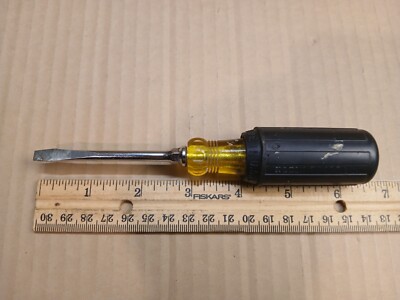 Klein Tools 602-3'' 3/16''? Slotted Standard Screwdriver Made in USA Preowned