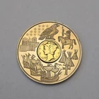 1942 Mercury Dime Gold-Plated Inlay Currencies Collections 2001 Proof Medal