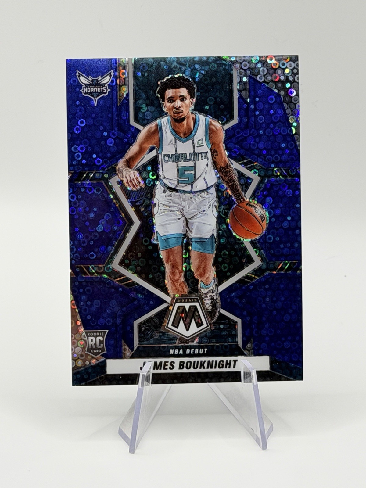 2021-22 Mosaic #274 James Bouknight Blue Mosaic Disco /85 RC Hornets
