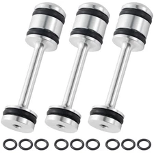LS Barbell,5.3 Ls 2.53"Length,0.62"Diameter 3 Pcs Silver Ls Barbell Plug