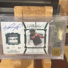 2020 Panini Flawless Flawless Milestones David Ortiz 2/2 BGS 9.5 Auto Grade 10