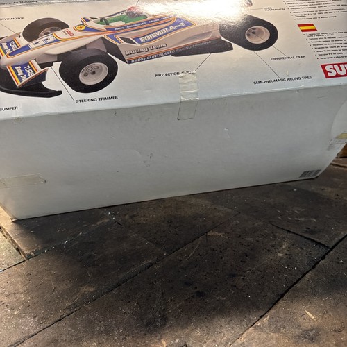 Vtg RC F1 Road Racer Racecar Original Box Formula 1 w/ control Sunoco 80s toy - Picture 14 of 14