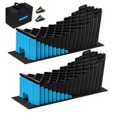RV Leveling Blocks 5 inch, Up to 50,000 LBS, Curved Camper Levelers with Blue