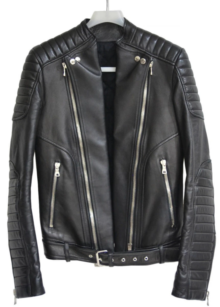 ジャケット・アウター BALMAIN HOMME Leather Riders Jacket 44 Used Balmain Leather Rider's Jacket Size 44 Black Length 63cm | eBay