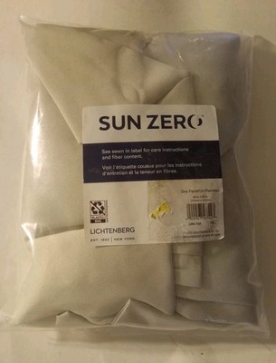 Sun Zero Blackout Kenneth Energy Saving Rod Pocket Curtain Panel - Beige 95''×40''