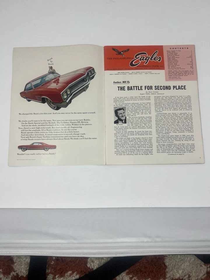 Vintage November 22, 1964 St. Louis Cardinals at Philadelphia Eagles Program NFL - Image 3 of 4