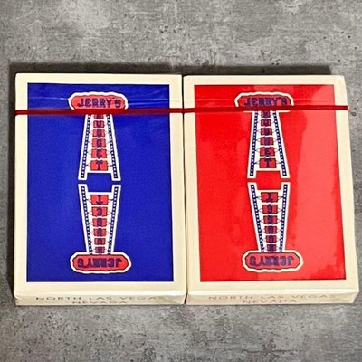 1970's Jerry's Nugget Playing Cards Red & Blue Deck Set Authentic Rare