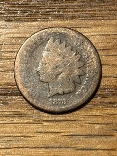 1873 Open 3 Indian Head Cent Penny About Good AG Or Good G Brown Original