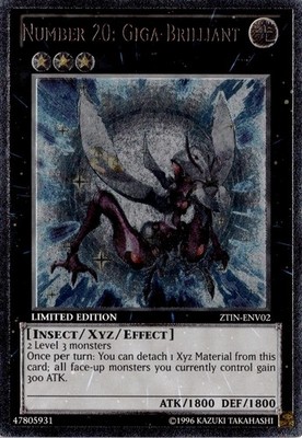 Number 20: Giga-Brilliant (UTR) Ultimate Rare Xyz/Effect Monster Limited