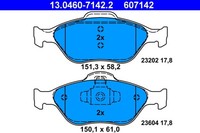 Bremsbelagsatz Scheibenbremse ATE 13.0460-7142.2 FüR Ford Fiesta Fusion Mazda DY