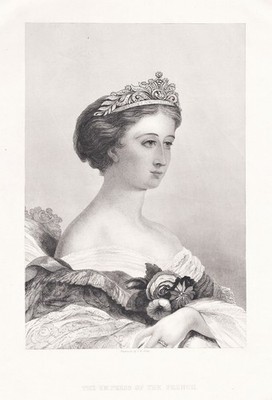 Eugenie de Montijo Countess Teba Marquise Ardales gravure Portrait 1855