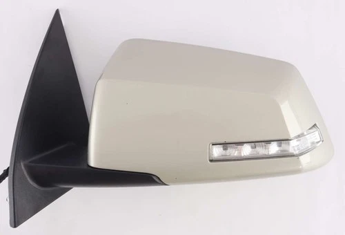 07 - 12 Acadia Outlook Traverse Heated Driver Side Mirror Turn Signal Gold Mist