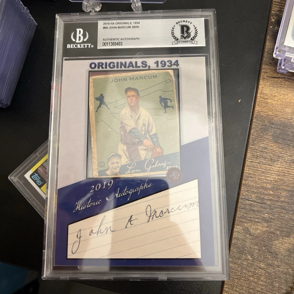 John Marcum 1934 Cut Autograph from 2019 HA Originals numbered /30 - Image 2 of 4