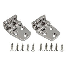 2 Pack Heavy Duty Offset Short Side Hinges For Boats 316 Stainless Steel
