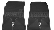 1966-1972 Gto Lemans Front Floor Mats Factory Style Black Rubber