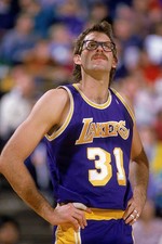 Kurt Rambis Los Angeles Lakers stands on the court during an NBA g- Old Photo