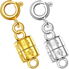 925 Silver Magnetic Necklace Clasps, Magnetic Necklace Clasps and Closures for B