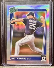 2021 Donruss Optic Matt Manning Rated Prospect (RC) Silver Prizm #RP22
