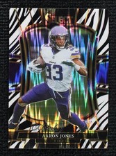 2025 Panini Select Premier Level Zebra Shock Prizm Aaron Jones #165