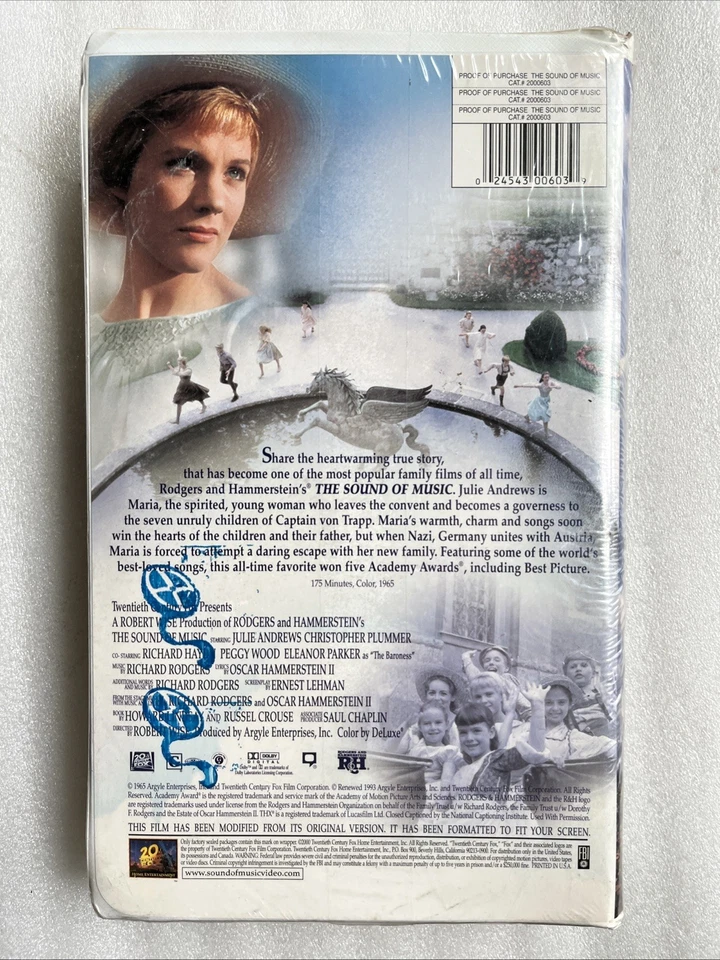 Sound of Music (A) (VHS) NEW SEALED w Clamshell Case Wear/Fraying - Image 3 of 4