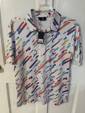 NWT Men's L Greenside Golf Rouge Short Sleeve Polo Shirt