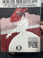 1918 Ragtime Sheet Music &lsquo;On The Level You&rsquo;re A Little Devil&rsquo; Jean Schwartz