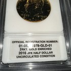 4x 24kt gold enriched 2016 jfk half dollars uncirculated — photo 4