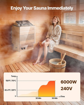 #ad New Sauna Heater 6KW 240V Electric Sauna Stove Dry Steam Bath Saunas Stove w $158.19