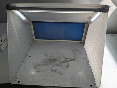 Portable Airbrush Spray Booth HS-F420DCLK LED Hobby Paint Booth Tested Working