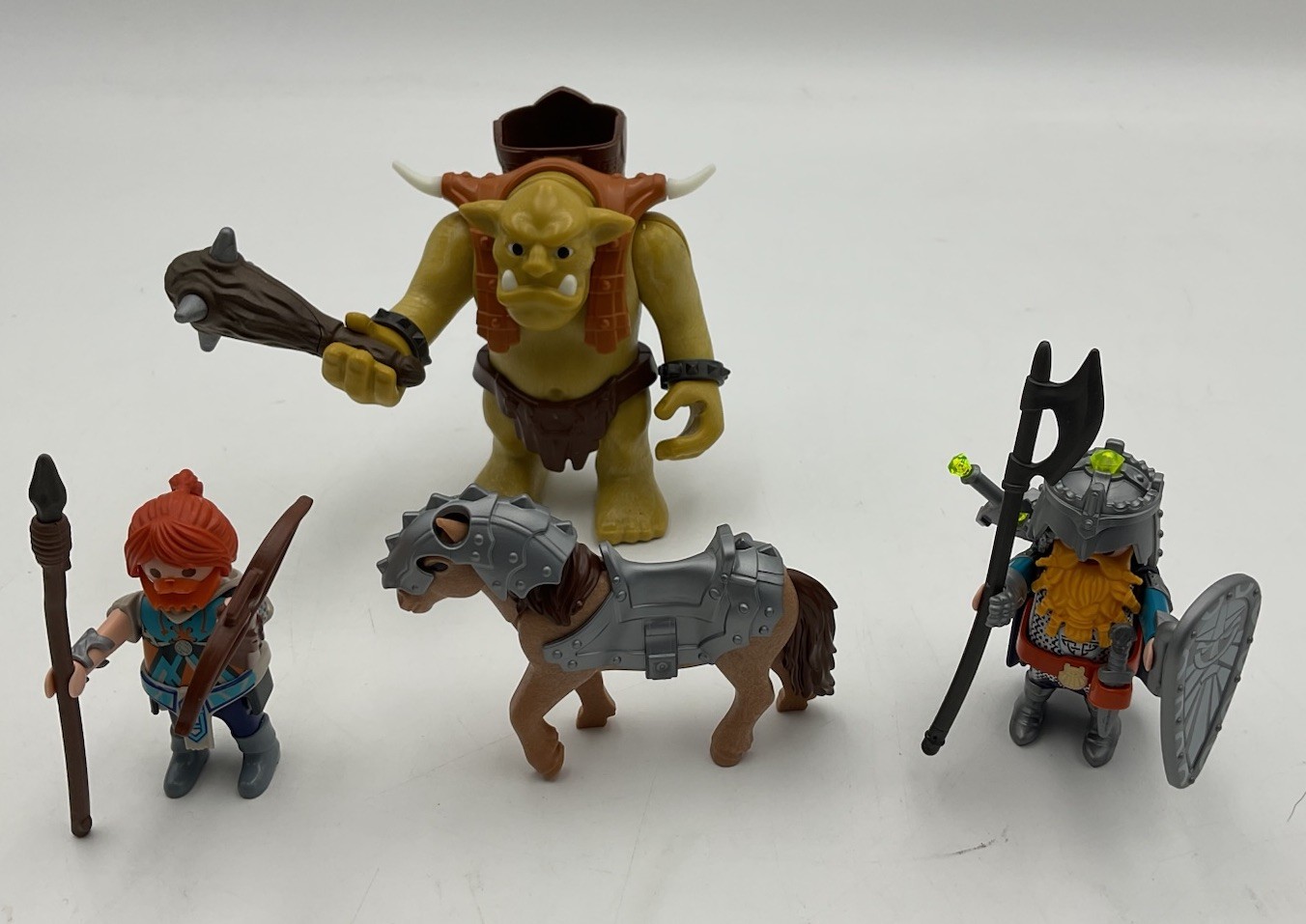 Playmobil Dwarf Knights With Troll And Pony 9343 & 9345