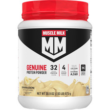Muscle Milk Genuine Protein Powder, Banana Creme, 32G Protein, 1.93 lb