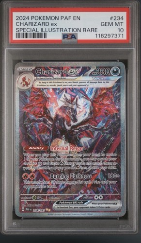 Pokemon TCG SV: Paldean Fates Charizard ex 234/091 SIR Holo EN PSA 10