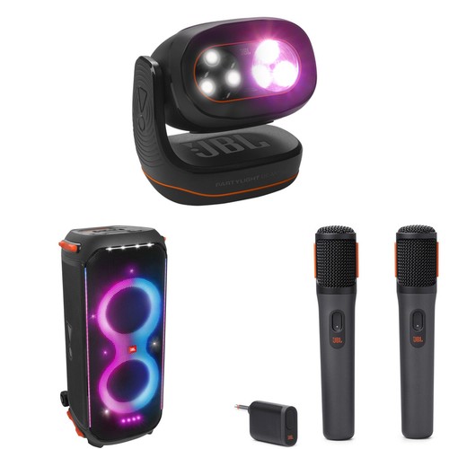 JBL PartyBox 710 with JBLPBWIRELESSMICAM Two digital wireless microphones and...