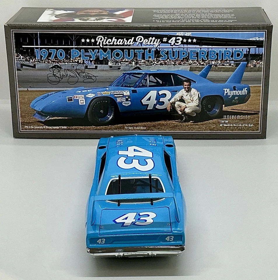 1970 1/24 #43 Richard Petty “Plymouth Superbird” AUTOGRAPH University of Racing - Image 3 of 4