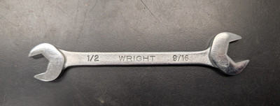 New Wright Tool Open End Wrench 1/2'' X 9/16''- Made in USA# 1318- Free Ship