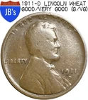 1911-D Lincoln Wheat Cent Penny 1c - Good to Very Good (G/VG)