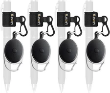 4 Elastic Pen Holder Set, 27.5" Retractable Pen Holder with Anti-Lost Clip, R...