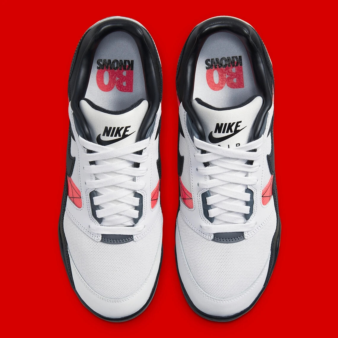 Nike Air Bo Turf White Solar Red Size 14 DO1791-106 WHITE