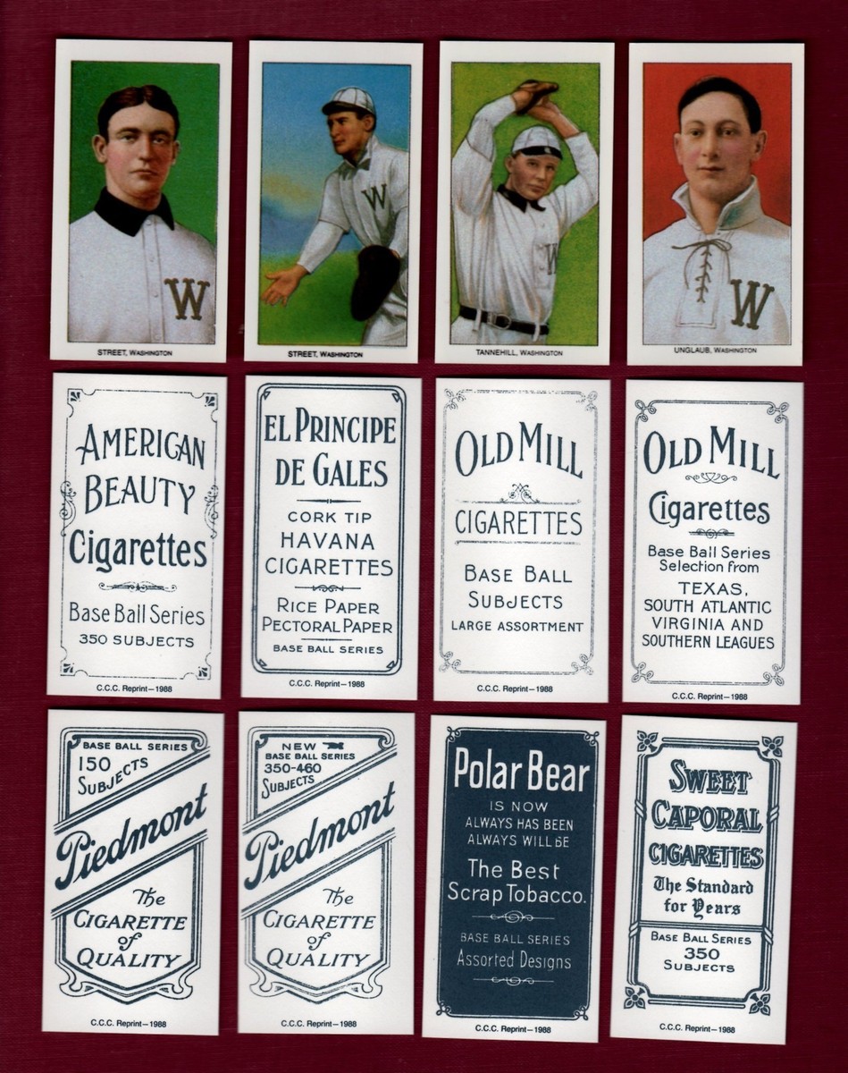 1909-11 WASHINGTON SENATORS ~ T206 CCC REPRINT Complete Team