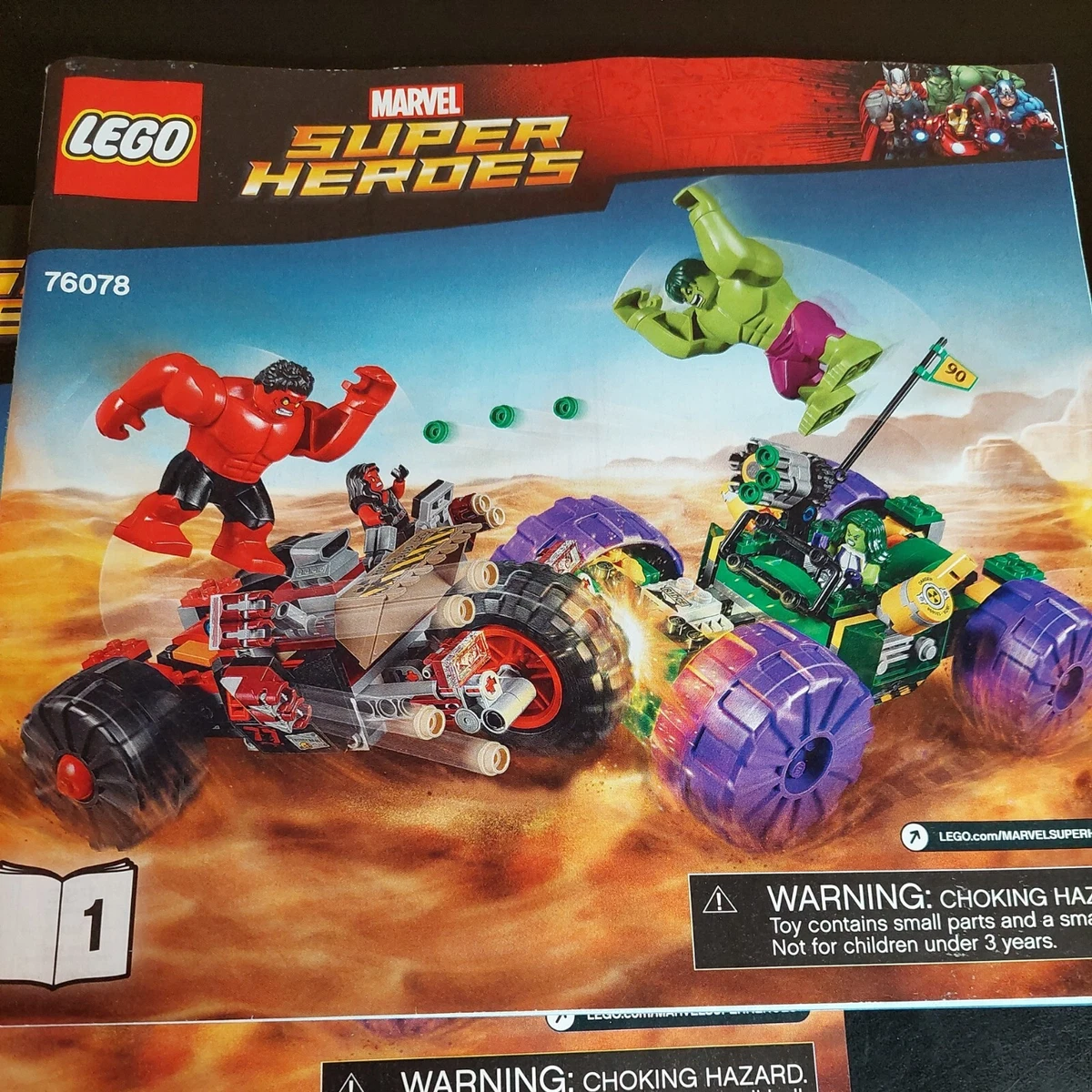 LEGO 76078 Marvel Superheroes Hulk vs. Red Hulk Instructions