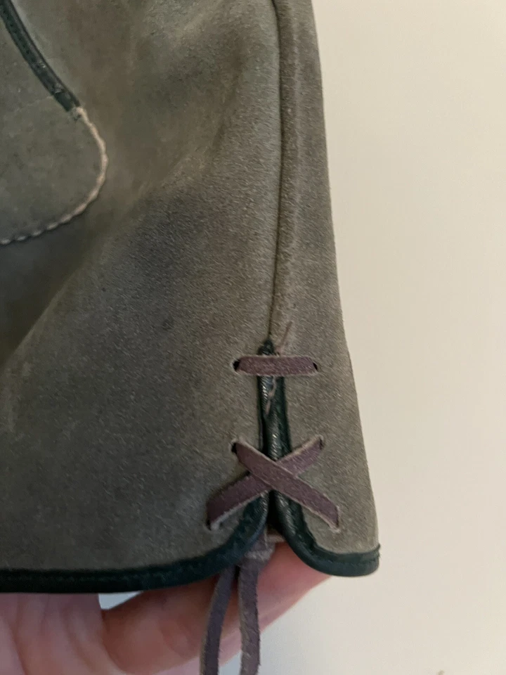 Pantalones Cortos De Colección Auténticos Alemanes Oktoberfest Lederhosen Gamuza Niño 22 En Cintura Foto 4 de 4