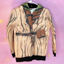 Star Wars Yoda Zip Sweatshirt Hoodie Boys Large